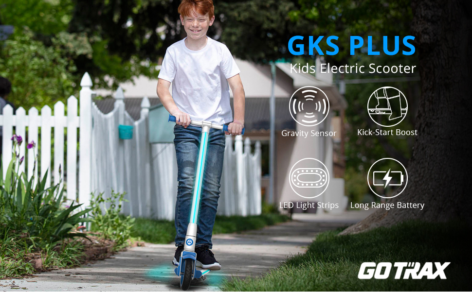 GOTRAX GKS Plus LED E-Scooter for Kids 