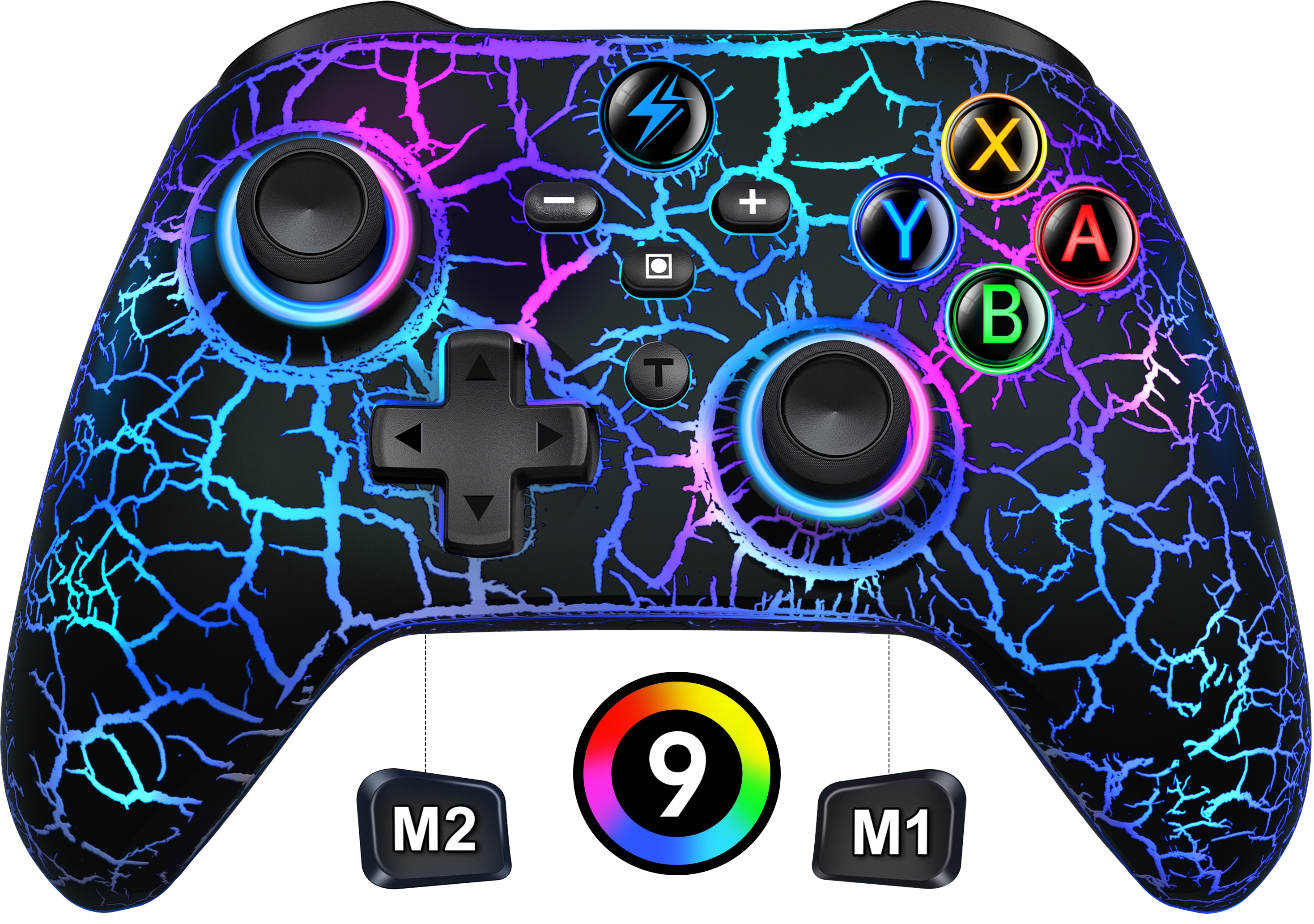 Switch Pro Controller for Nintendo Switch Controller/Switch Lite/OLED,  DinoFire Wireless Switch Controllers with RGB Light, Programmable, TURBO &  Wakeup 